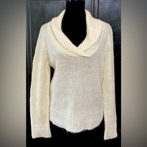 Cato off white with gold sparkles sweater-size large